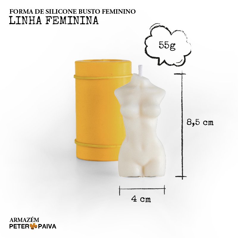 Forma de Silicone Busto Feminino - Loja Peter Paiva